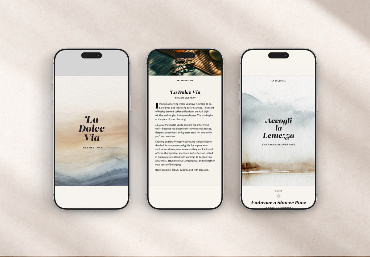 La Dolce Via Digital Card Deck